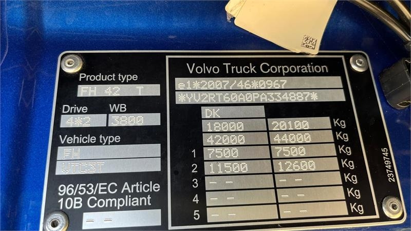 Volvo FH 540 Globetrotter XL, fuld luft affjedring og Al - יחידת טרקטור: תמונה 4 Volvo FH 540 Globetrotter XL, fuld luft affjedring og Al - יחידת טרקטור: תמונה 4