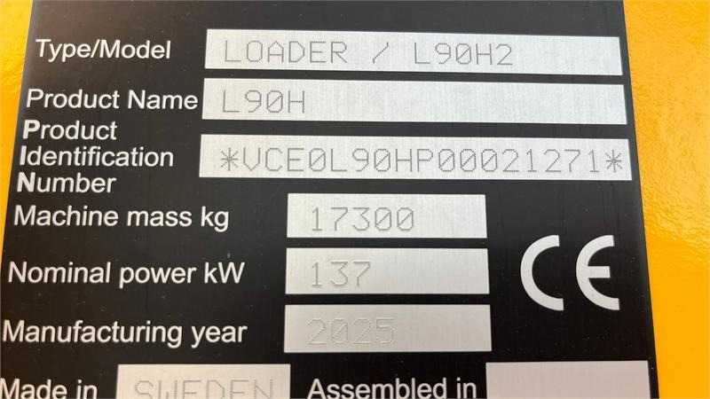 Volvo L90H H2 AGRICULTURE Dansk-maskine, Co-Pilot, LANG- - מעמיס גלגלים: תמונה 2 Volvo L90H H2 AGRICULTURE Dansk-maskine, Co-Pilot, LANG- - מעמיס גלגלים: תמונה 2