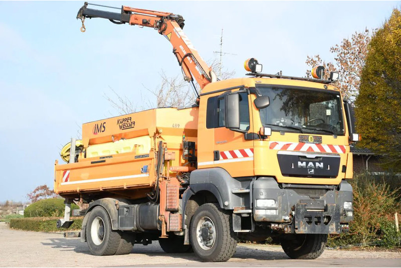 MAN TGS 18.320 4x4!! KRAN/!!!WINTERDIENST/DREISEITENKIPPER!!KOMMUNAL/KLIMA!! - מזהיר, משאית מנוף: תמונה 1 MAN TGS 18.320 4x4!! KRAN/!!!WINTERDIENST/DREISEITENKIPPER!!KOMMUNAL/KLIMA!! - מזהיר, משאית מנוף: תמונה 1