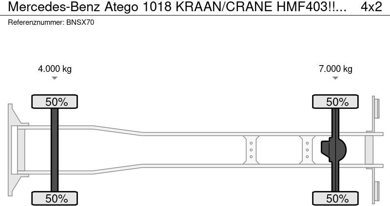 משאית מנוף Mercedes-Benz Atego 1018 KRAAN/CRANE HMF403!!129tkm: תמונה 16