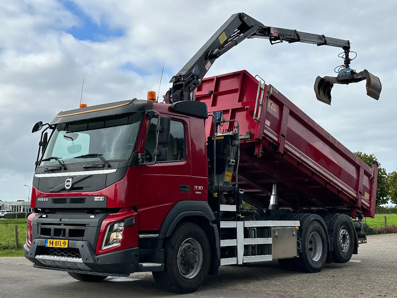 מזהיר, משאית מנוף Volvo FMX 330 EURO6!!6X4!!VOORAS AANGEDREVEN!!Z-Kraan/KIPPER!!: תמונה 6