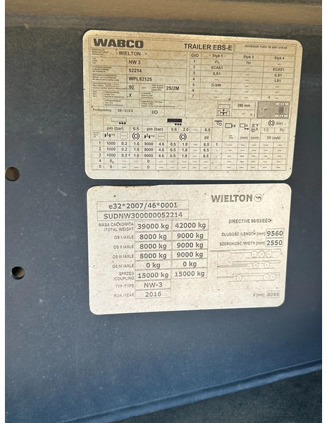 הַחכָּרָה Wielton 3 assige kipper!!Milieukleppen!STUURAS/STEERINAXLE!! Wielton 3 assige kipper!!Milieukleppen!STUURAS/STEERINAXLE!!: תמונה 13