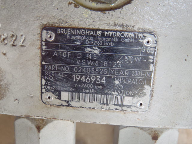 Brueninghaus Hydromatik A10FD45-52W-VSW81B123 - - מנוע נדנדה עבור מכונת בנייה: תמונה 3 Brueninghaus Hydromatik A10FD45-52W-VSW81B123 - - מנוע נדנדה עבור מכונת בנייה: תמונה 3
