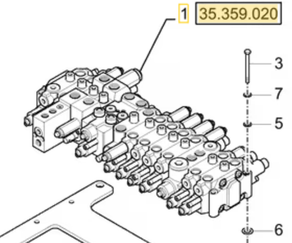 Case 31M9-10112 - 31M9-10120 - שסתום הידרולי עבור מכונת בנייה: תמונה 1 Case 31M9-10112 - 31M9-10120 - שסתום הידרולי עבור מכונת בנייה: תמונה 1