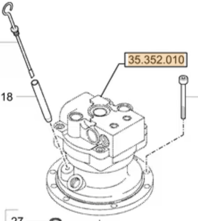 Case 31M9-10152SG8 - מנוע נדנדה עבור מכונת בנייה: תמונה 1 Case 31M9-10152SG8 - מנוע נדנדה עבור מכונת בנייה: תמונה 1