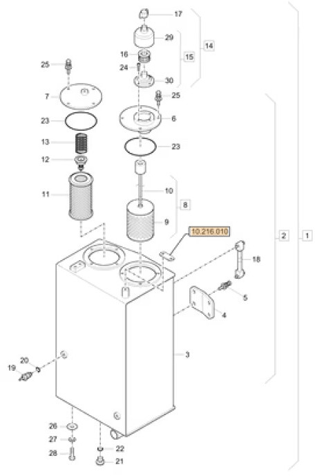 Case 3LML03100 - 33ML02012CG (FUEL) - מכל דלק עבור מכונת בנייה: תמונה 2 Case 3LML03100 - 33ML02012CG (FUEL) - מכל דלק עבור מכונת בנייה: תמונה 2