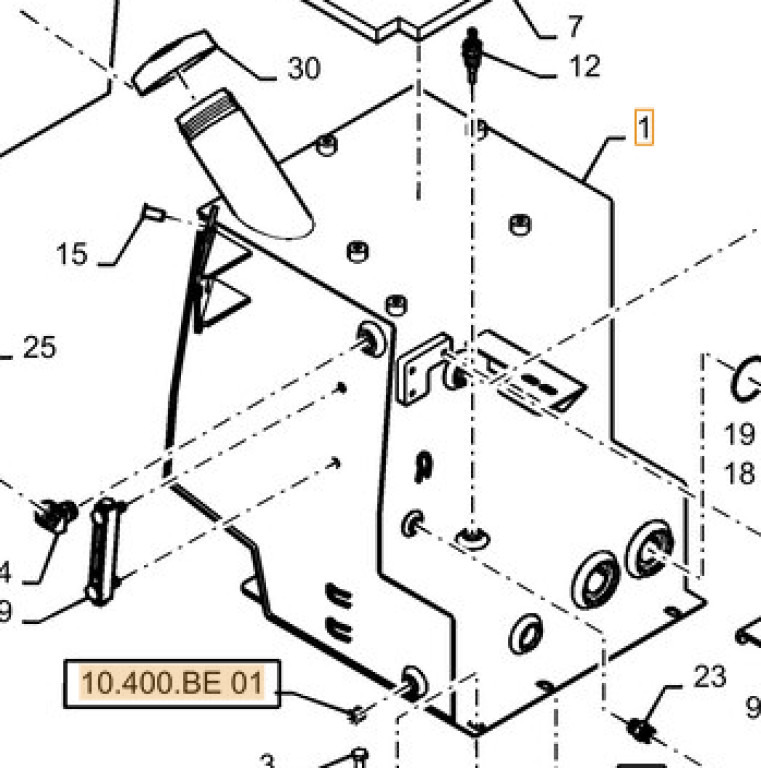 Case 47395718 - מכל הידרולי עבור מכונת בנייה: תמונה 1 Case 47395718 - מכל הידרולי עבור מכונת בנייה: תמונה 1