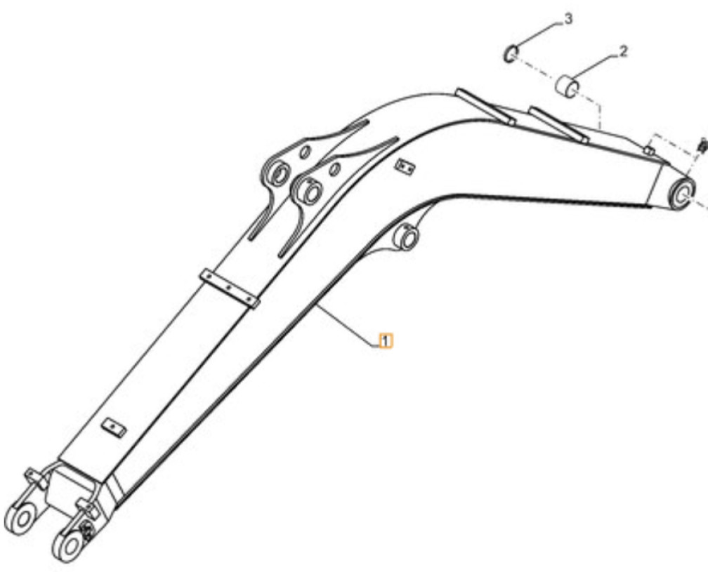 Case 63MH15001CA - 63MH-10251 - זרוע עבור מכונת בנייה: תמונה 1 Case 63MH15001CA - 63MH-10251 - זרוע עבור מכונת בנייה: תמונה 1