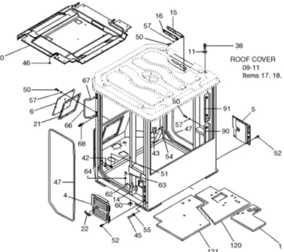 Case 72LH-35020 - תא עבור מכונה חקלאית: תמונה 1 Case 72LH-35020 - תא עבור מכונה חקלאית: תמונה 1