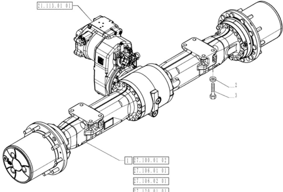 Case 84273268 - סרן אחורי עבור מכונת בנייה: תמונה 1 Case 84273268 - סרן אחורי עבור מכונת בנייה: תמונה 1