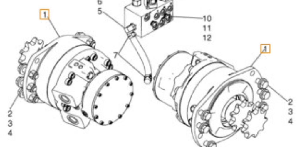 Case 87035341EX - 87035341R - מנוע נדנדה עבור מכונת בנייה: תמונה 2 Case 87035341EX - 87035341R - מנוע נדנדה עבור מכונת בנייה: תמונה 2