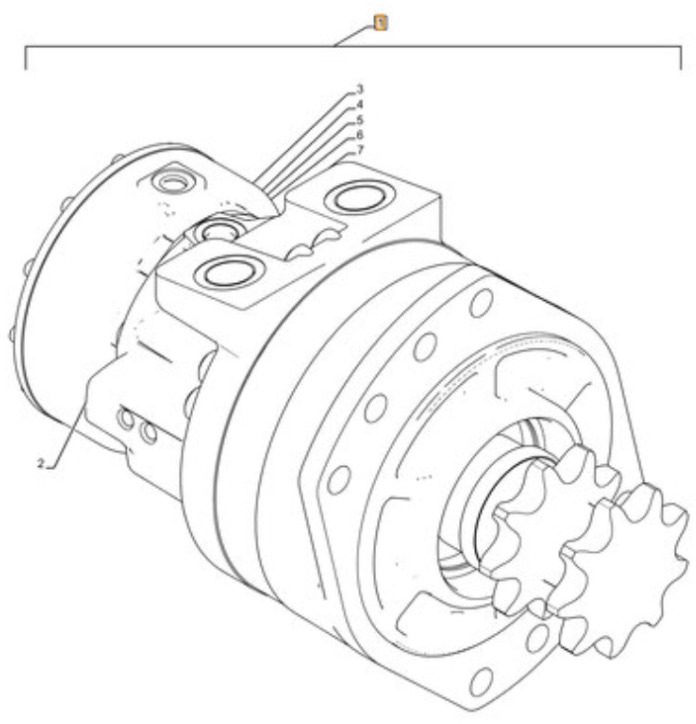 Case 87035341EX - מנוע נדנדה עבור מכונת בנייה: תמונה 1 Case 87035341EX - מנוע נדנדה עבור מכונת בנייה: תמונה 1