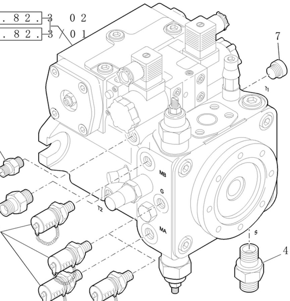 Case 87667156 - 87667155 - משאבה הידרולית עבור מכונת בנייה: תמונה 3 Case 87667156 - 87667155 - משאבה הידרולית עבור מכונת בנייה: תמונה 3