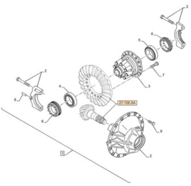 Case 87731590 - הילוך דיפרנציאלי עבור מכונה חקלאית: תמונה 1 Case 87731590 - הילוך דיפרנציאלי עבור מכונה חקלאית: תמונה 1