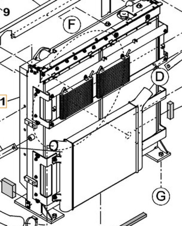 Case KSH13400 - KSH15210 - רדיאטור עבור מכונת בנייה: תמונה 1 Case KSH13400 - KSH15210 - רדיאטור עבור מכונת בנייה: תמונה 1