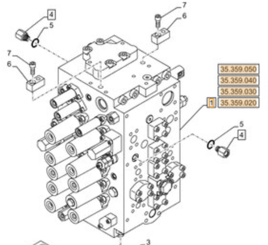 Case KSJ18312 - שסתום הידרולי עבור מכונת בנייה: תמונה 2 Case KSJ18312 - שסתום הידרולי עבור מכונת בנייה: תמונה 2
