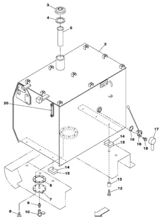 Case KTH13300 - KTH11001 - מכל דלק עבור מכונת בנייה: תמונה 1 Case KTH13300 - KTH11001 - מכל דלק עבור מכונת בנייה: תמונה 1