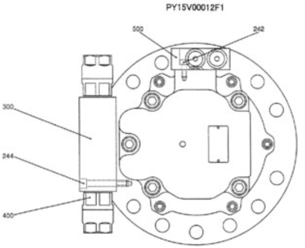 Case PY15V00012F2 - מנוע נדנדה עבור מכונת בנייה: תמונה 2 Case PY15V00012F2 - מנוע נדנדה עבור מכונת בנייה: תמונה 2