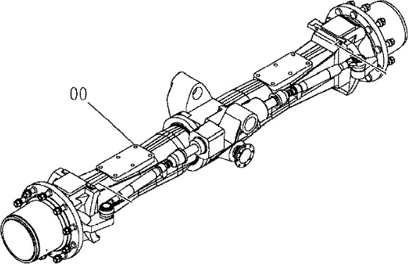 Hitachi 4477075 - סרן קדמי עבור מכונת בנייה: תמונה 1 Hitachi 4477075 - סרן קדמי עבור מכונת בנייה: תמונה 1