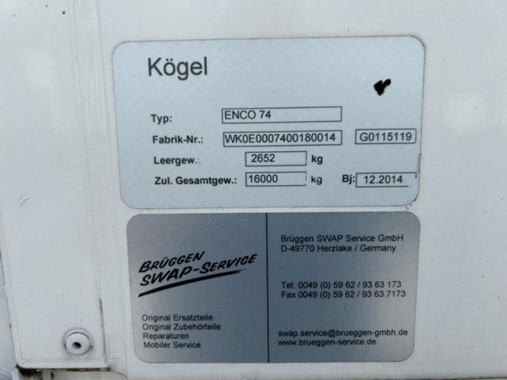 גוף החלפה עם וילונות צד Kögel Wechselbrücke Plane: תמונה 15