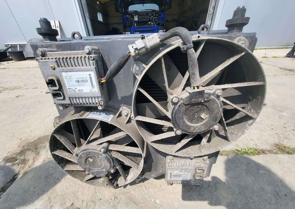 מערכת קירור עבור משאית ZESTAW CHŁODZENIA VOLVO FE  hybryda do chłodzenia baterii – Chłodnica + Wentylatory + Sterownik (Używany): תמונה 1