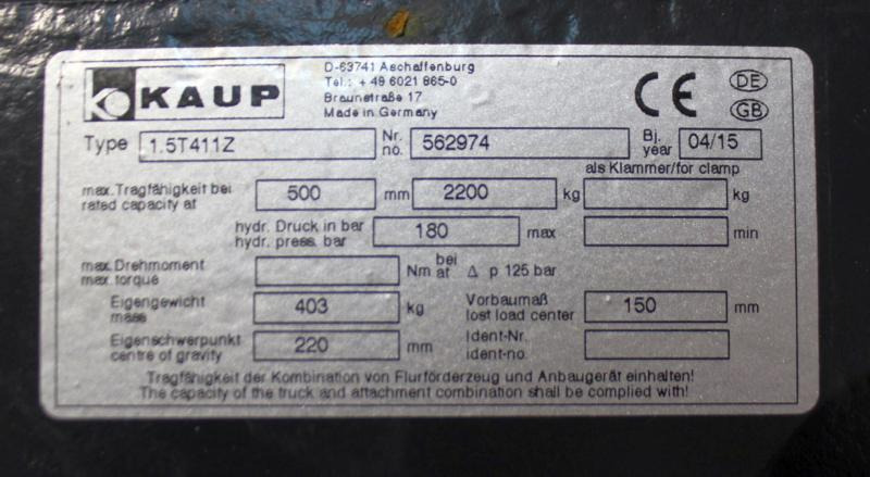 KAUP 1,5T411Z - מזלגות: תמונה 4 KAUP 1,5T411Z - מזלגות: תמונה 4