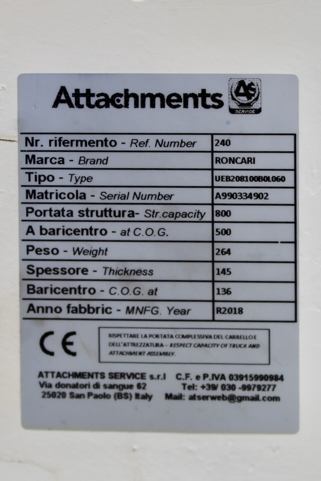 RONCARI UEB208100B0L060 - מהדק: תמונה 5 RONCARI UEB208100B0L060 - מהדק: תמונה 5