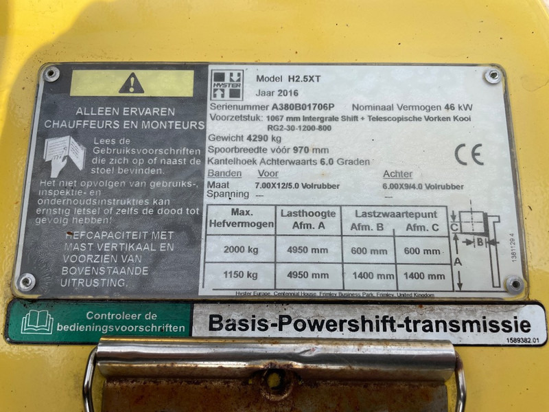 Hyster H 2.5 XT - מלגזת LPG: תמונה 3 Hyster H 2.5 XT - מלגזת LPG: תמונה 3