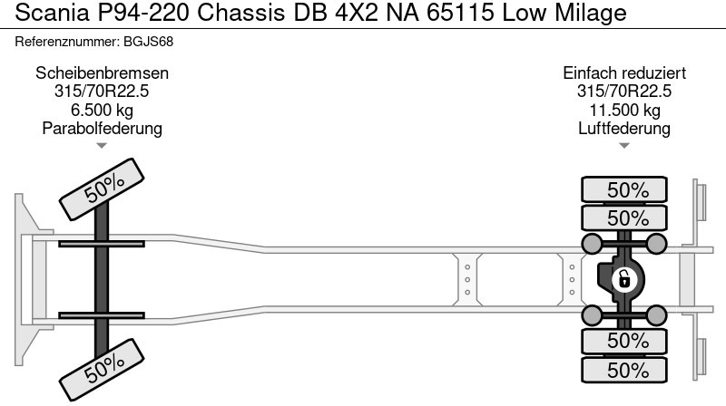 Scania P94-220 Chassis DB 4X2 NA 65115 Low Milage - משאית עם שלדת תא: תמונה 5 Scania P94-220 Chassis DB 4X2 NA 65115 Low Milage - משאית עם שלדת תא: תמונה 5
