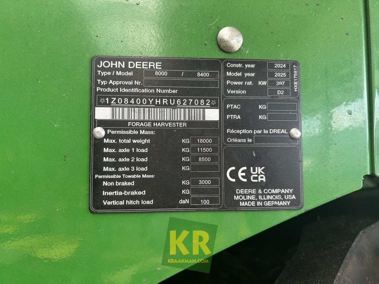8400 John Deere - מקצרת מספוא: תמונה 3 8400 John Deere - מקצרת מספוא: תמונה 3