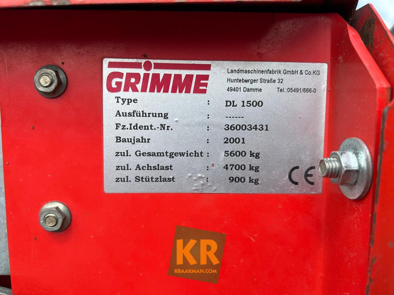 Grimme dl 1500 - מקצרת תפוחי אדמה: תמונה 1 Grimme dl 1500 - מקצרת תפוחי אדמה: תמונה 1