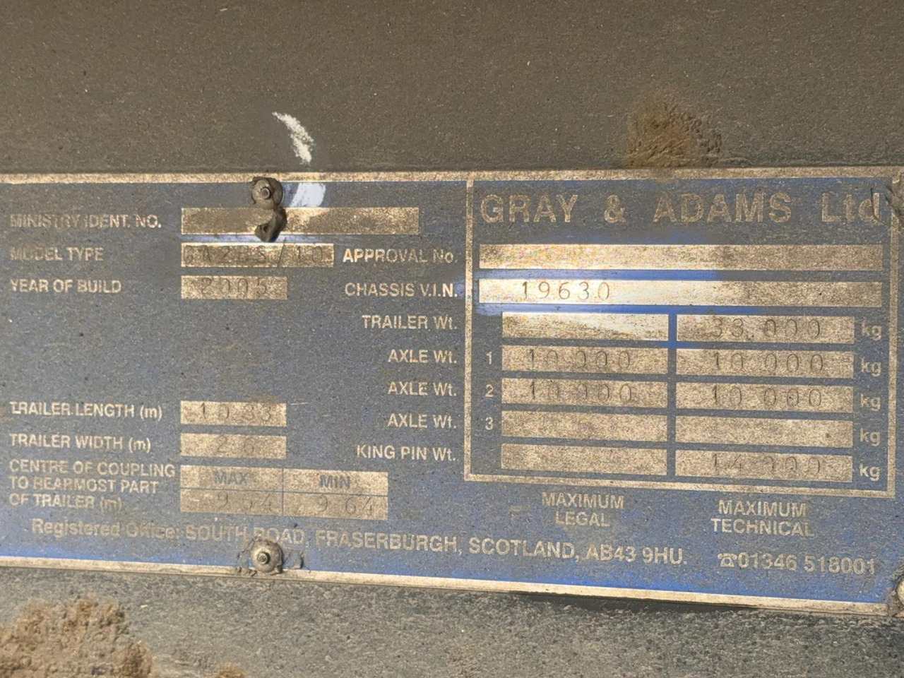 2010 Gray & Adams 13.6m Fridge Trailer – FR010 - סמיטריילר עם קירור: תמונה 2 2010 Gray & Adams 13.6m Fridge Trailer – FR010 - סמיטריילר עם קירור: תמונה 2