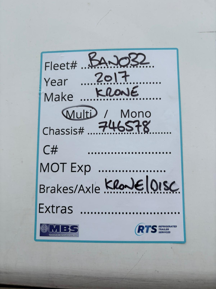 2021 Gray & Adams 9m Fridge Trailer – BAN032 - סמיטריילר עם קירור: תמונה 2 2021 Gray & Adams 9m Fridge Trailer – BAN032 - סמיטריילר עם קירור: תמונה 2