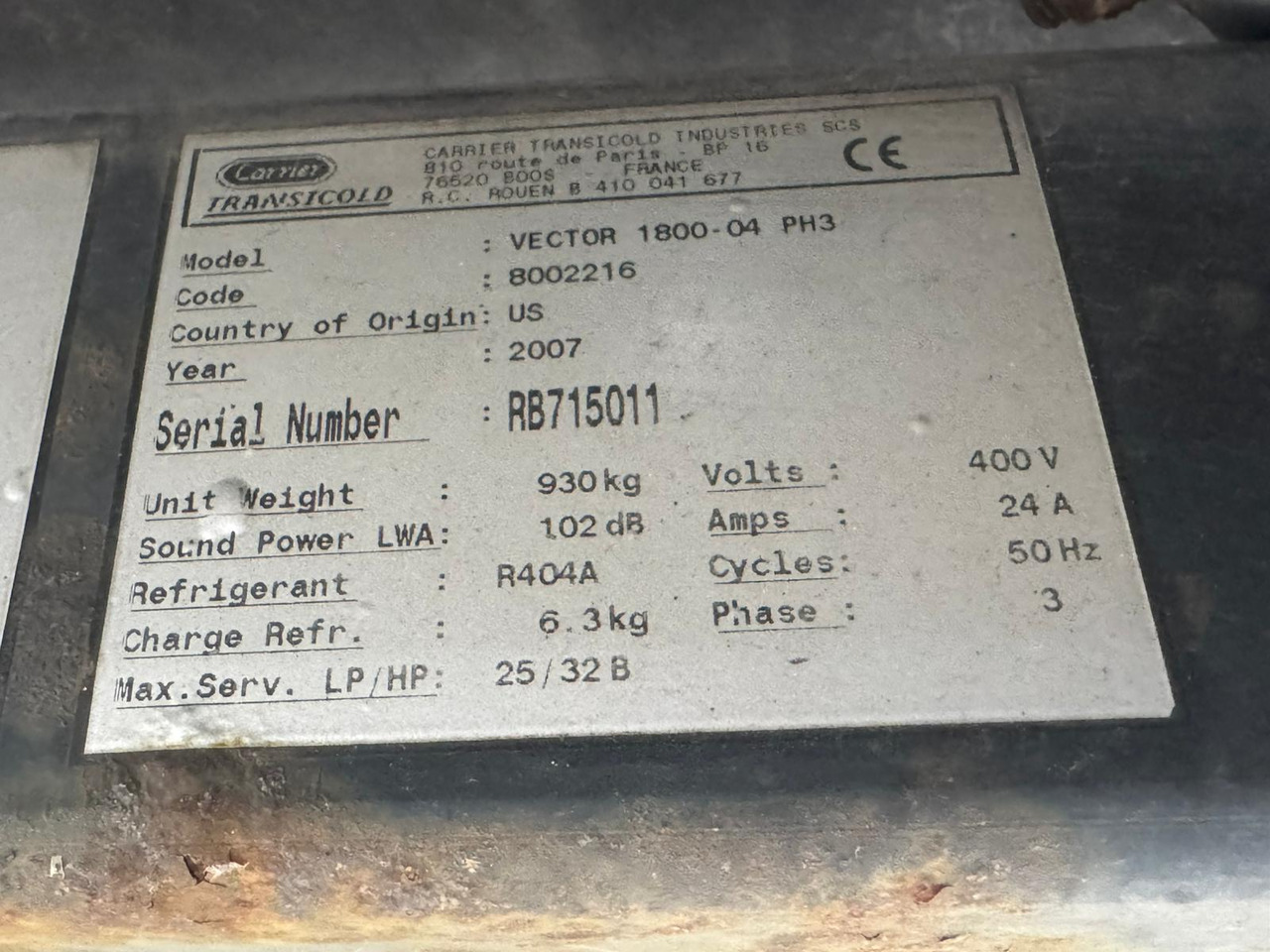 Chereau 2007 Vector 1800 – CBT214R - סמיטריילר עם קירור: תמונה 5 Chereau 2007 Vector 1800 – CBT214R - סמיטריילר עם קירור: תמונה 5