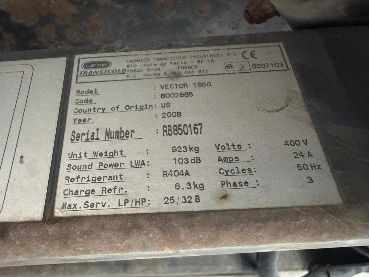 Chereau 2009 Vector 1850 – CBT223ER - סמיטריילר עם קירור: תמונה 5 Chereau 2009 Vector 1850 – CBT223ER - סמיטריילר עם קירור: תמונה 5