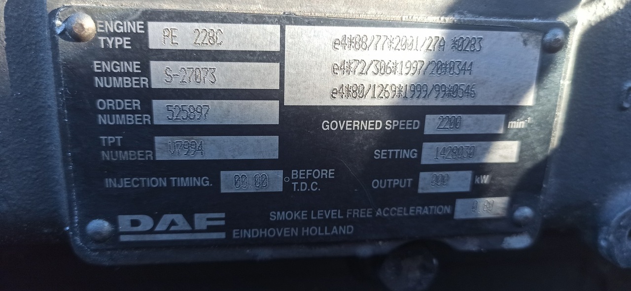 DAF 2 x  CF 75 310 PE228 C - מנוע וחלקים עבור משאית: תמונה 5 DAF 2 x  CF 75 310 PE228 C - מנוע וחלקים עבור משאית: תמונה 5