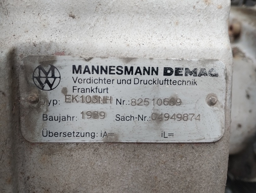 מדחס אוויר DEMAG MANNESMANN SC20 DS-2 SC 20 7 bar Air compressor Sprężarka powietrza Kompresor: תמונה 8