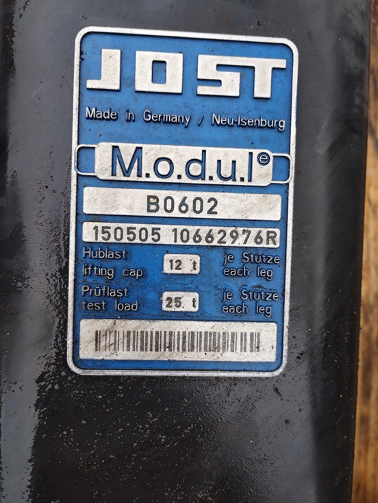 STOPY PODPORY NACZEPA PRZYCZEPA JOST B0602 10662976 - מסגרת/ שלדה עבור קרון נגרר: תמונה 2 STOPY PODPORY NACZEPA PRZYCZEPA JOST B0602 10662976 - מסגרת/ שלדה עבור קרון נגרר: תמונה 2