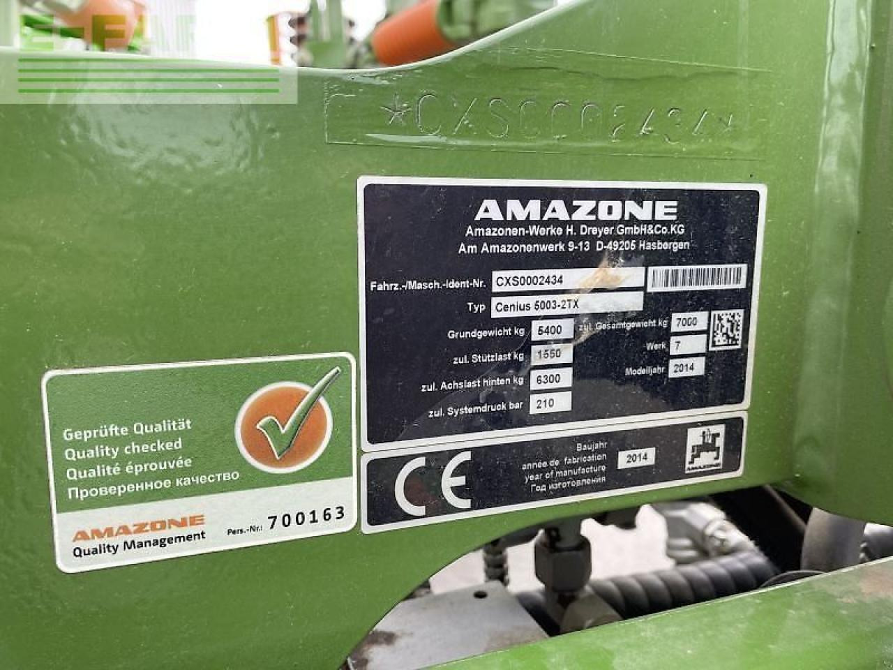 קלטרת Amazone cenius 5003-2 tx: תמונה 21