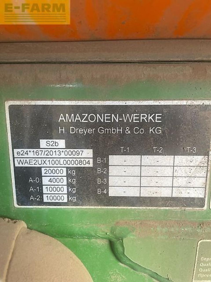 Amazone ux 11201 super (36m) - מרסס נגרר: תמונה 2 Amazone ux 11201 super (36m) - מרסס נגרר: תמונה 2