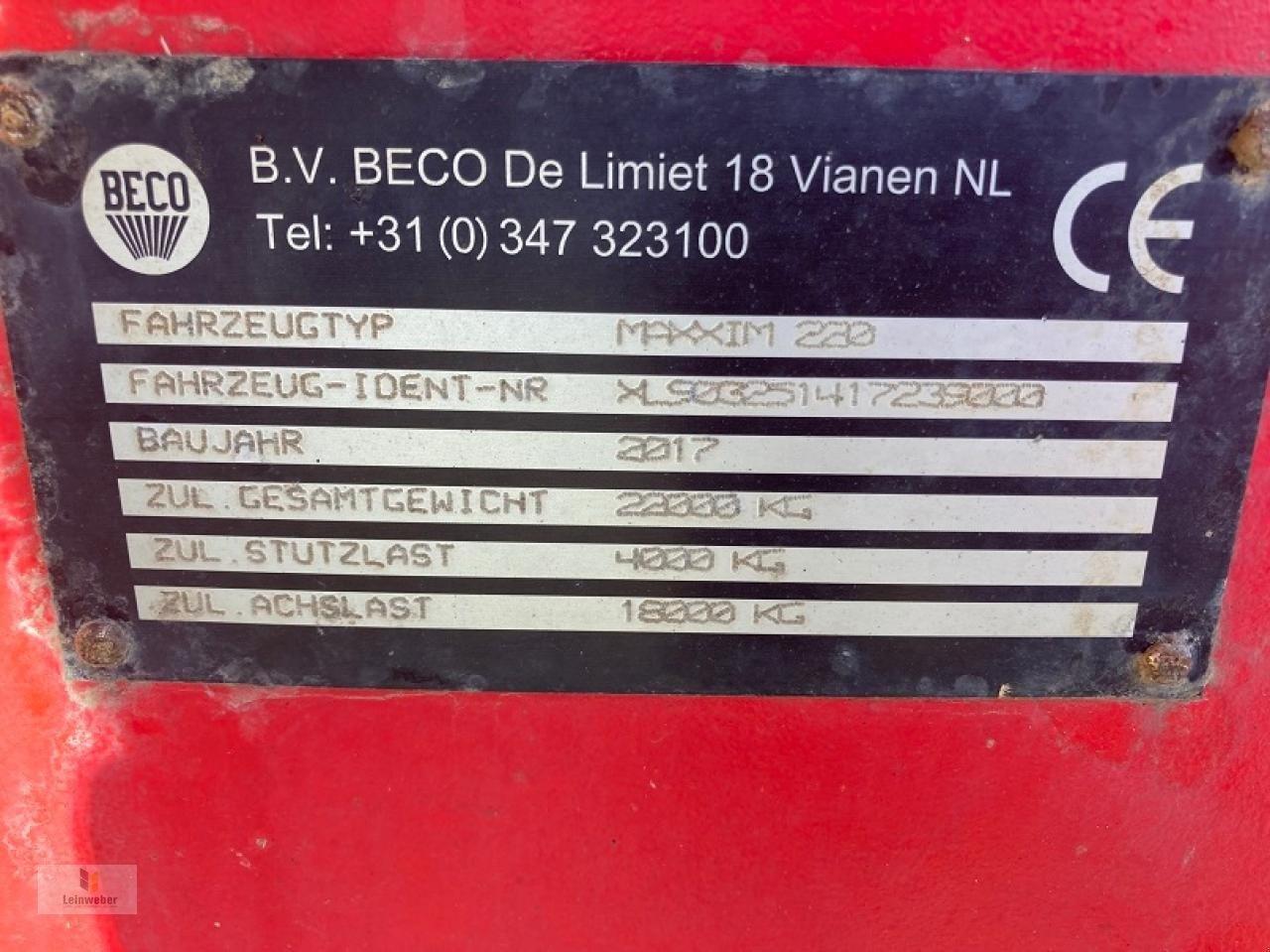 Beco maxxim 220 - מסיר פסולת/ קרון נגרר חקלאי: תמונה 5 Beco maxxim 220 - מסיר פסולת/ קרון נגרר חקלאי: תמונה 5
