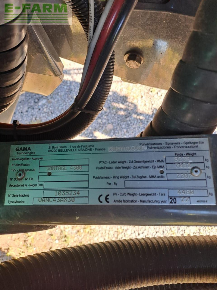 Berthoud VANTAGE 43-46 AX30 - מרסס נגרר: תמונה 3 Berthoud VANTAGE 43-46 AX30 - מרסס נגרר: תמונה 3