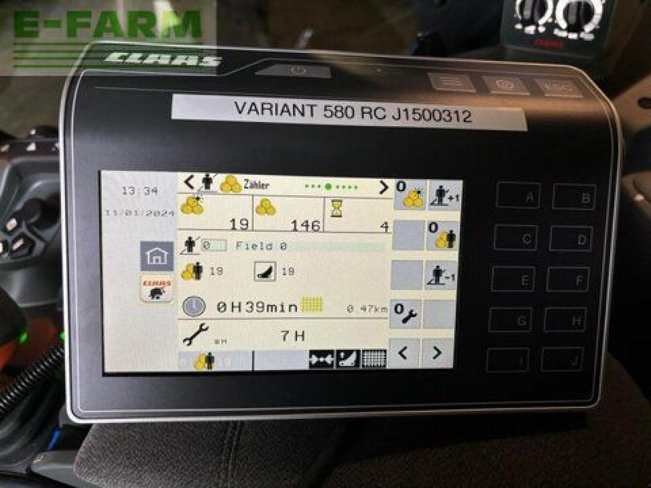 מכונת צרור מרובעת CLAAS variant 580 rc pro, nur 146 ballen !: תמונה 8
