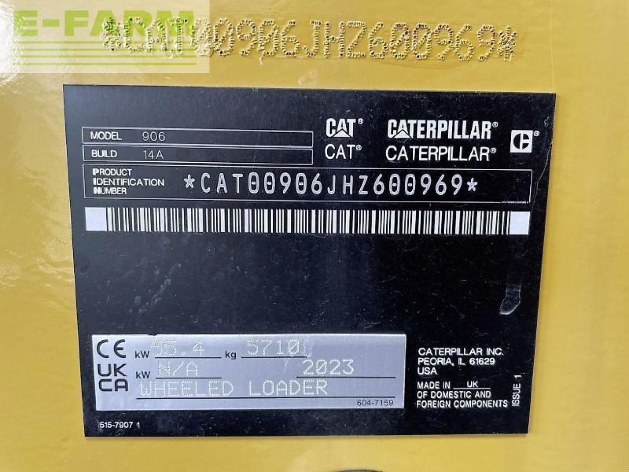 מיני מחפר Caterpillar cat 906-14a "t": תמונה 21