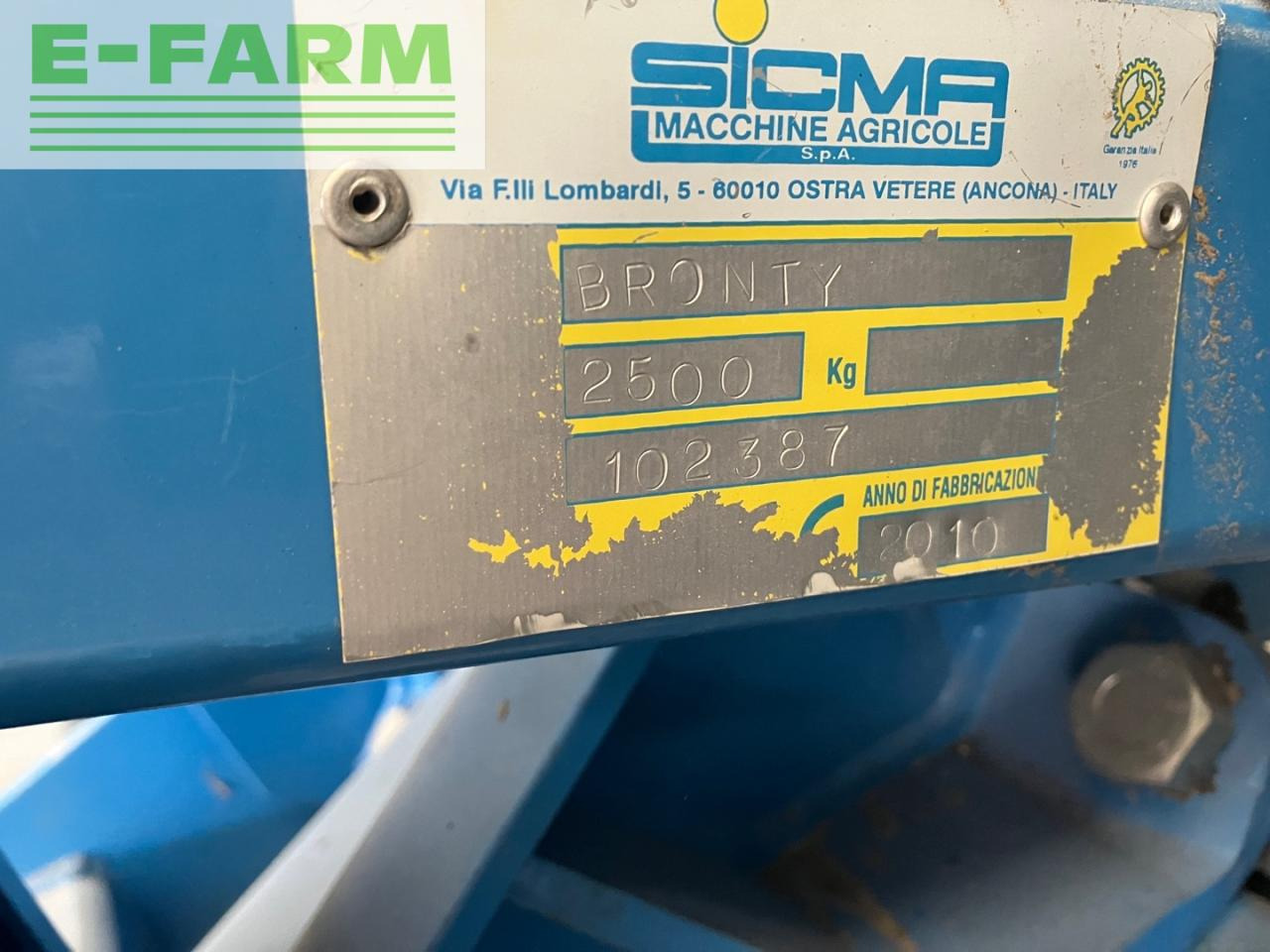 Eck-Sicma Bronty 2500/ 7 - קלטרת: תמונה 5 Eck-Sicma Bronty 2500/ 7 - קלטרת: תמונה 5