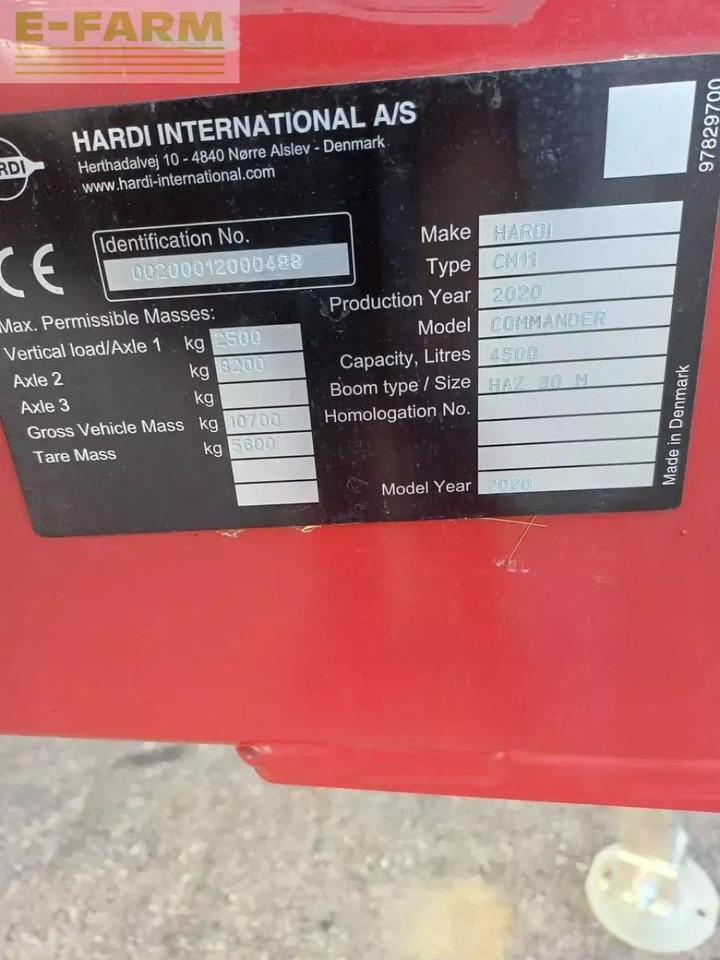 Hardi commander twin air 4500 - מרסס נגרר: תמונה 4 Hardi commander twin air 4500 - מרסס נגרר: תמונה 4