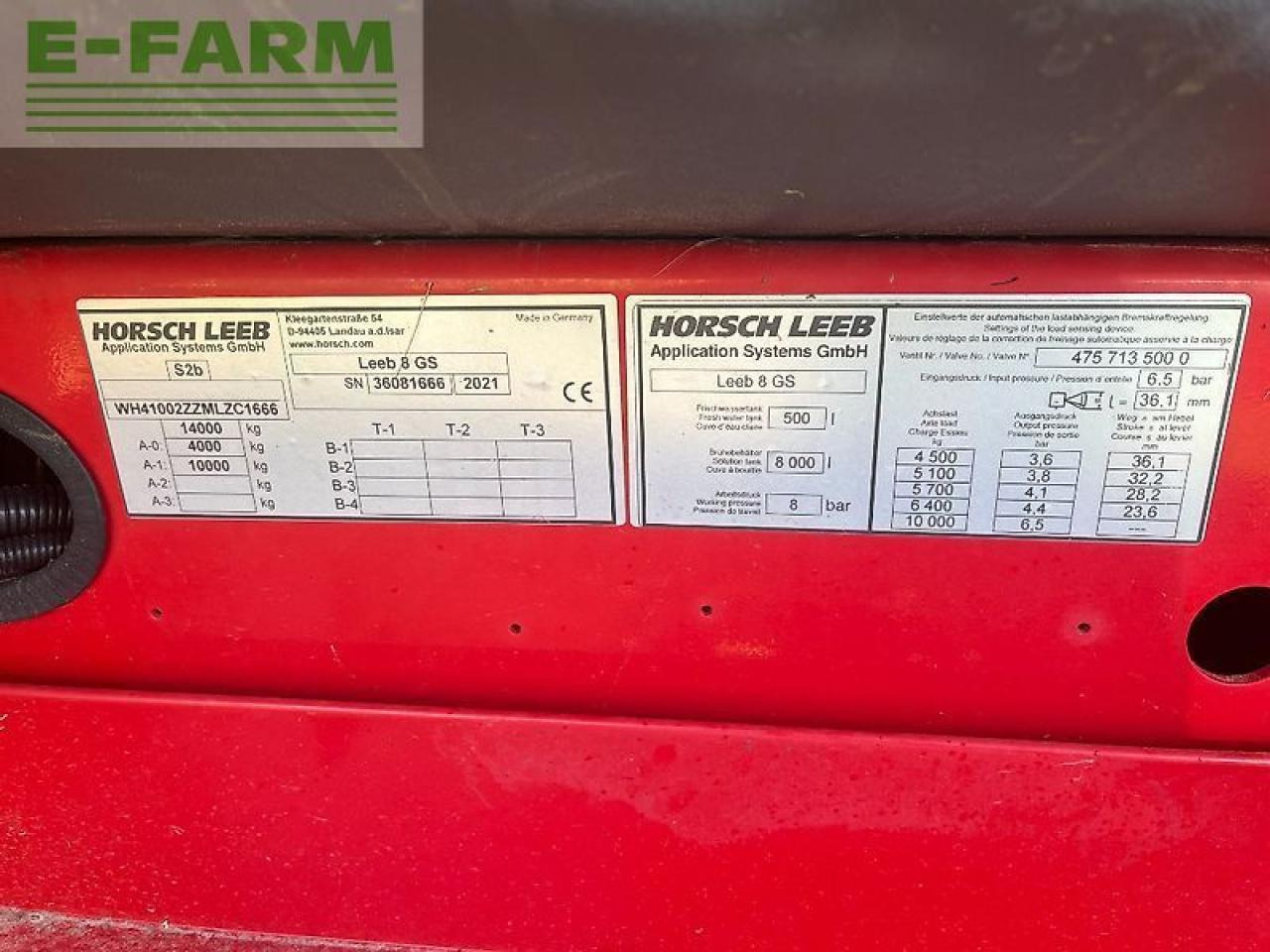 Horsch leeb 8 gs - מרסס נגרר: תמונה 3 Horsch leeb 8 gs - מרסס נגרר: תמונה 3