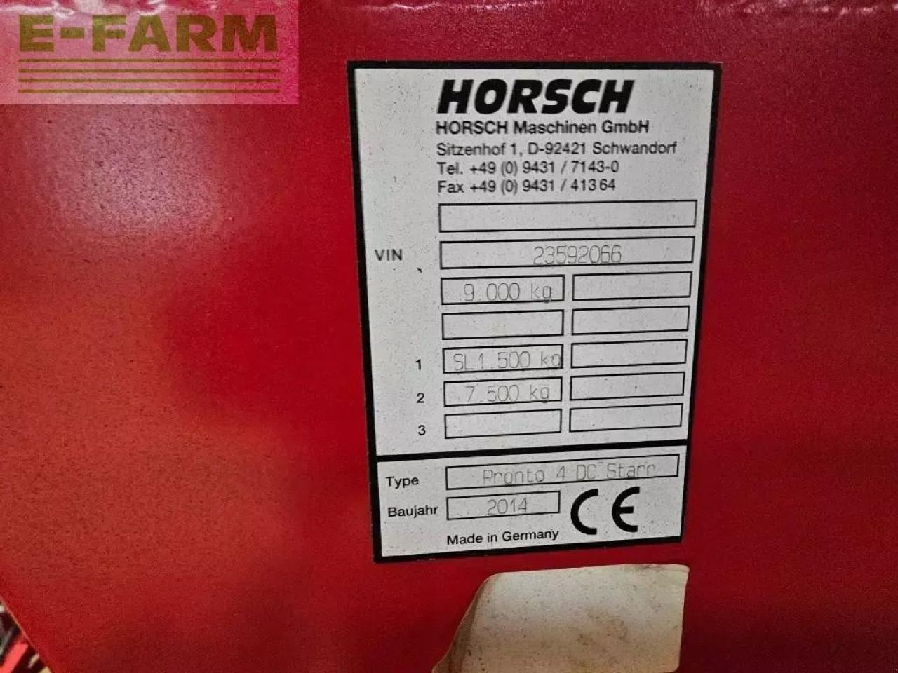 Horsch pronto 4 dc - מקדחת זריעה משולבת: תמונה 4 Horsch pronto 4 dc - מקדחת זריעה משולבת: תמונה 4