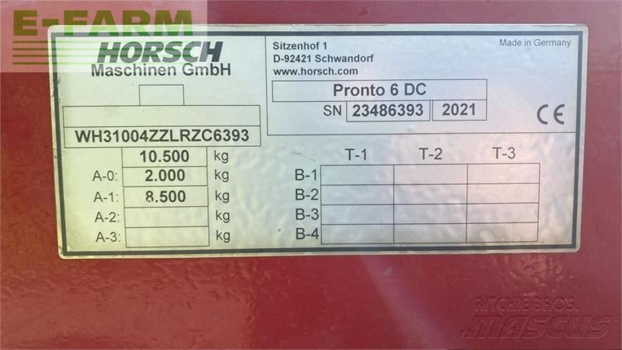 מקדחת זריעה משולבת Horsch pronto 6 dc: תמונה 11