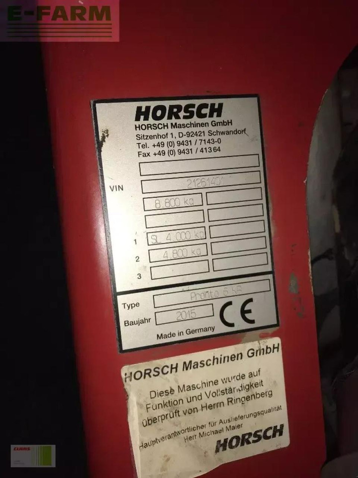 Horsch pronto 6 kr - מקדחת זריעה משולבת: תמונה 2 Horsch pronto 6 kr - מקדחת זריעה משולבת: תמונה 2